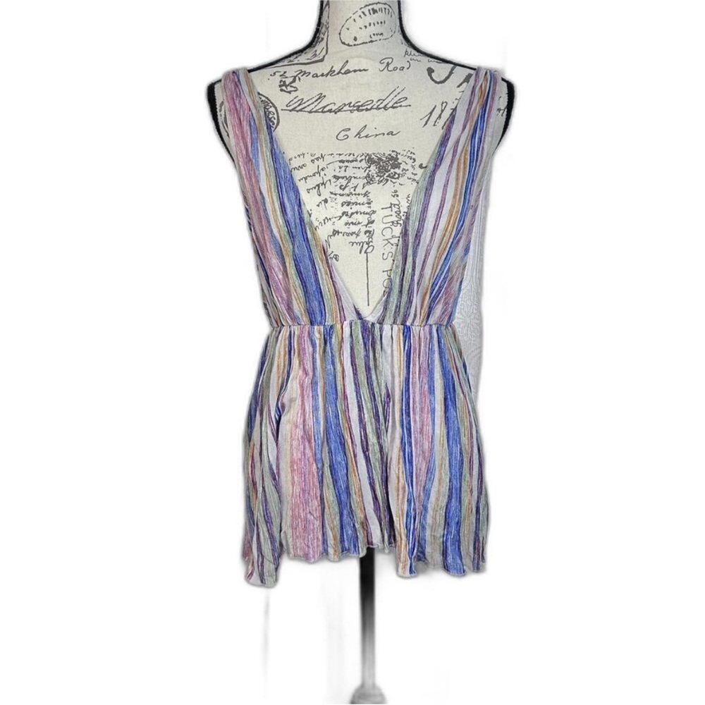 Urban Outfitters Multicolor Isla Plunge Tank Top